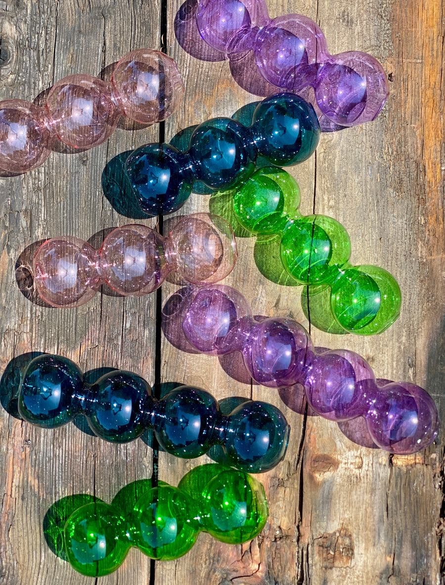 Bubble Shape Glass Vase - Purple