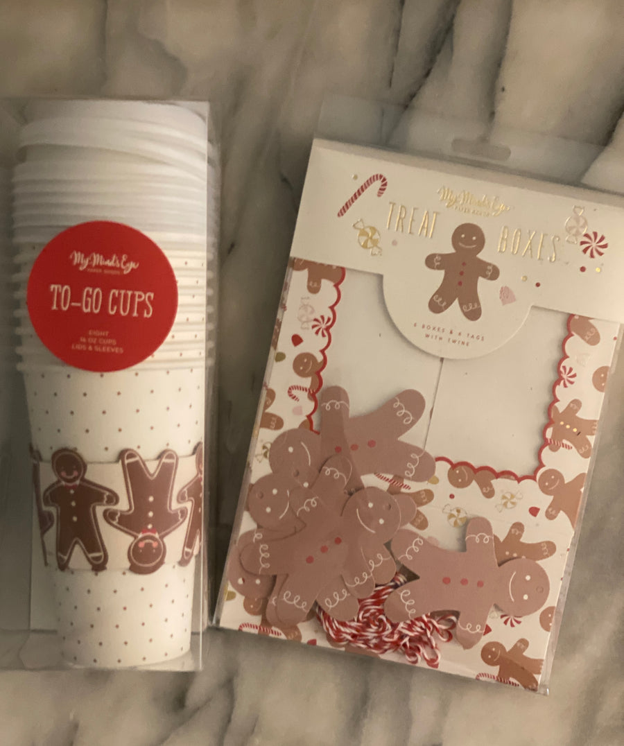 Gingerbread Man To-Go Cups 8 ct