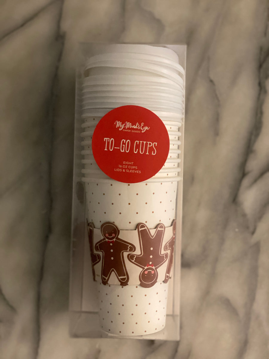 Gingerbread Man To-Go Cups 8 ct