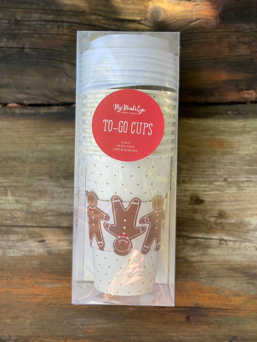 Gingerbread Man To-Go Cups 8 ct