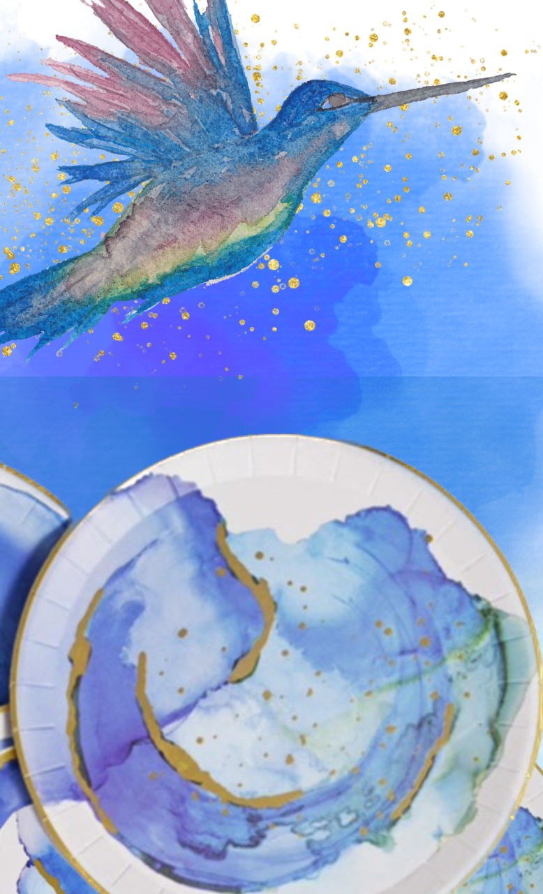 Ocean Watercolor Large Plates (10 per pack)