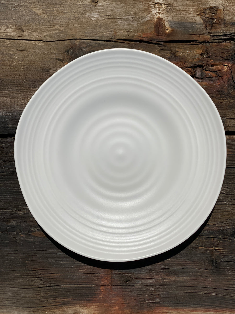 Melamine Plate; White Dove