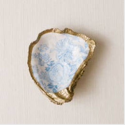 Indigo Decoupage Oyster Dish