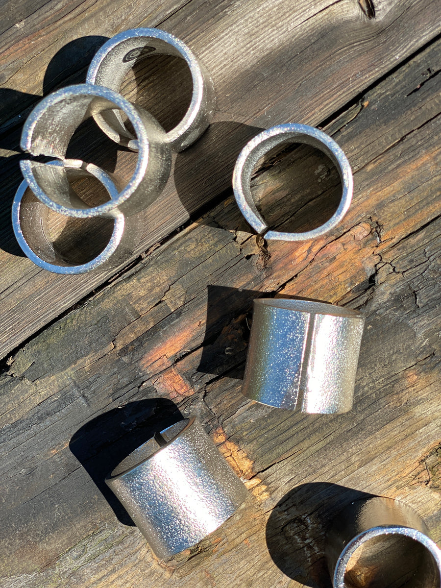 Stainless Steel Round Cuff Napkin Rings, set of 4