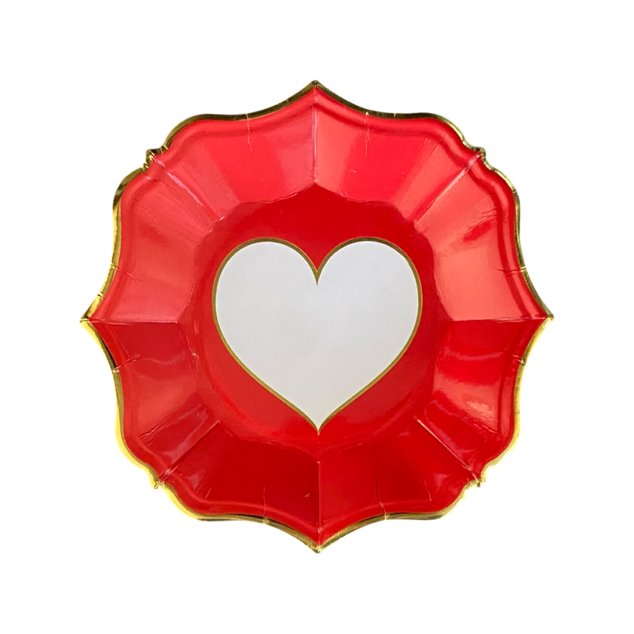 Love Dessert Plates Red